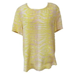 EQUIPMENT 💛💚 Yellow Silk Alligator Print Shirt